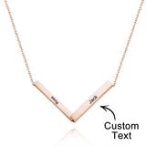 Unique Design - Personalized Folded Bar Necklaces