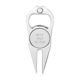 Best Dad/ Grandad/ Papa... By Par Bottle Opener - Golf gift for dad, him, boyfriend, husband, grandpa - Personalized Golf Fork Ball Marker