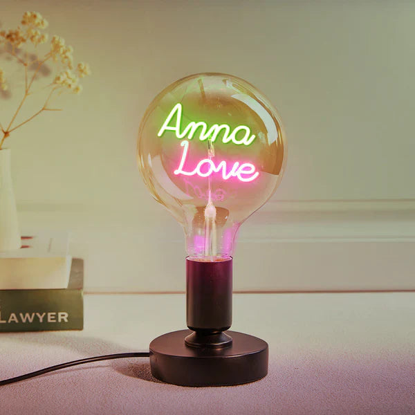 Any Name Light Bulbs - Personalized Any Name Light Bulbs Lamp