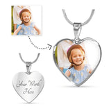 Your Wings Were Ready But My Heart Was Not - Personalized Memorial Heart Pendant Necklace - dth5801
