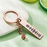 Custom Music Code Projection Music Code Projection Keychain - gift for anyone, who lost a loved one - Personalized Keychain