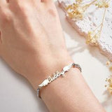 Shine Like A Diamond - Personalized Angel Wings All Diamonds Bracelet
