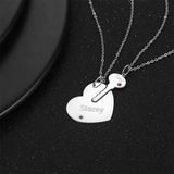 You Are My Key - Personalized Couple Engraved Name Couple Necklace