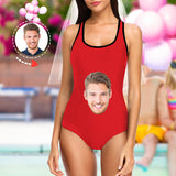 Custom Face Swimsuit - Personalized Couple One Piece Swimwear