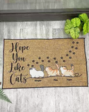 Hope You Like Cats - Personalized Cat Doormat