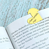 Any Message - Personalized Text Engraved Heart Metal Bookmark