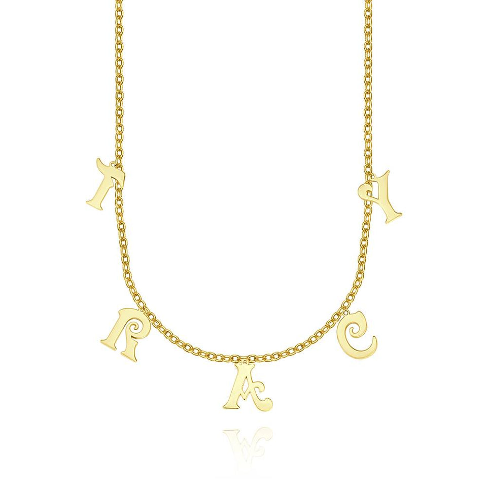 Letter Initials - Personalized Initials Necklace