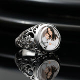 Any Photo - Personalized Round Woman Photo Ring