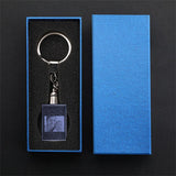 Custom Photo Rectangle Crystal Led Light Keychain -  gift for anyone, dog lover, cat lover, who lost a loved one - Personalized Keychain