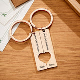 Drive Safe Matching Heart - Personalized Couple Drive Safe Matching Keychain