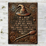 I'm A Witch - Personalized Witch Rectangle Metal Sign