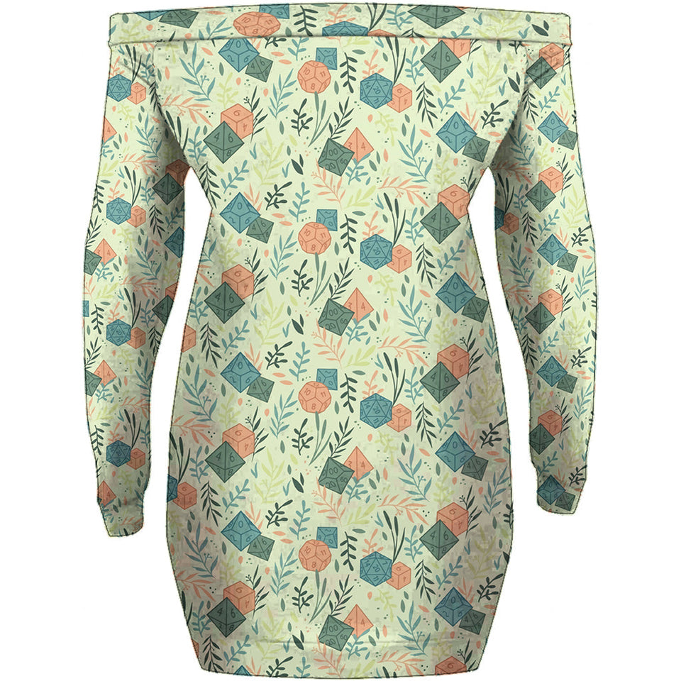 I'm Sleeping With The Dungeon Master - Personalized RPG Off Shoulder Long Sleeve Dress