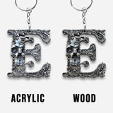 Skull Alphabet - Personalized Skull Keychain