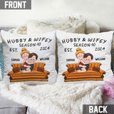 Hubby & Wifey - Personalized Husband And Wife Throw Pillow