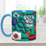 Puffy Nurse Mug - Personalized Nurse Accent Mug