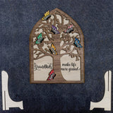 Grandkids Make Life More Grand Butterflies - Personalized Grandma 2 Layered Wood Sign / Wood Plaque
