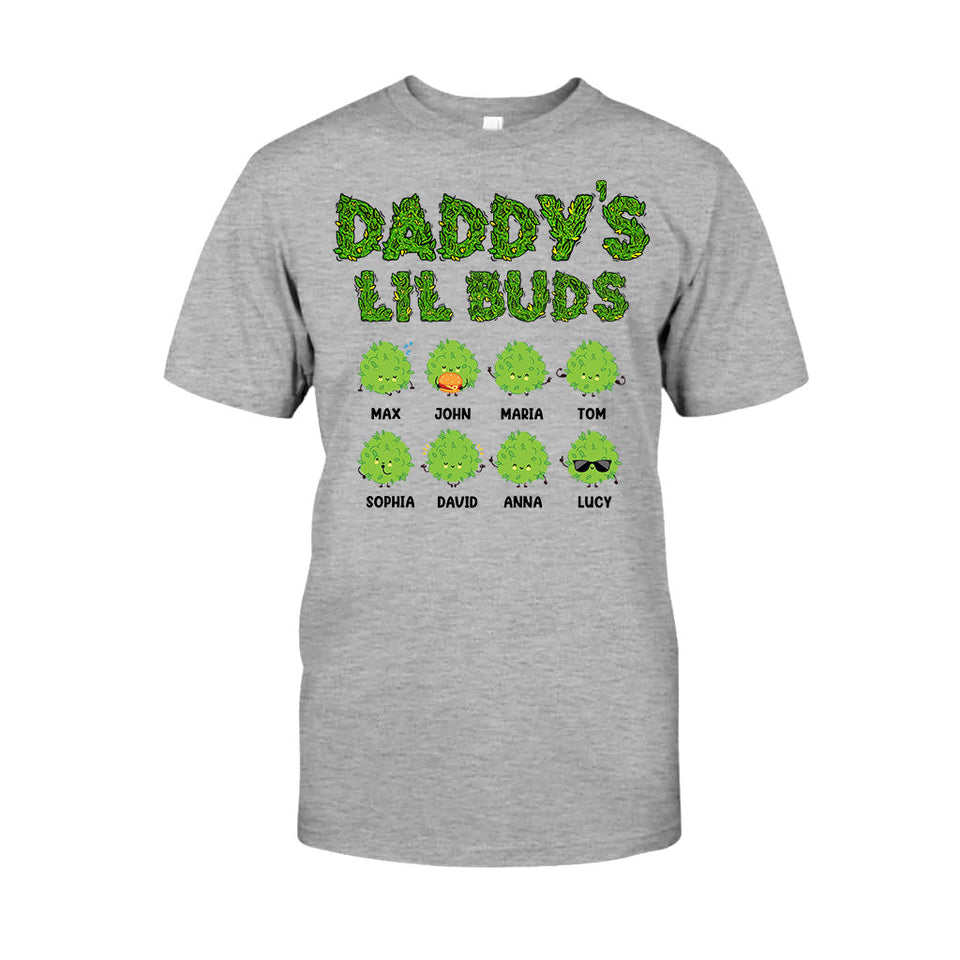 Daddy's Lil Buds - Personalized Weed T-shirt And Hoodie