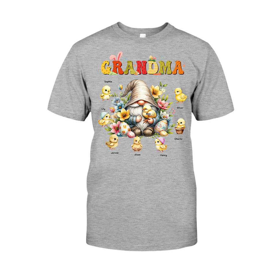 Gift For Grandma Easter Gnome - Personalized Grandma T-shirt And Hoodie