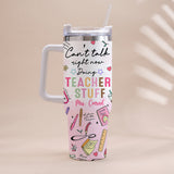 Teacher Stuff - Personalized Teacher Tumbler With Handle