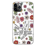 Spring Flower Holding Hands Nana Mom - Personalized Grandma Phone Case