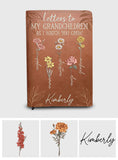 First Mom Now Grandma Letters To My Grandchildren - Personalized Grandma Leather Journal