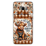Jut A Girl Who Loves Highland Cow - Personalized Phone Case
