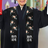 Caricature Funny Character - Personalized Graduation Graduation Stole