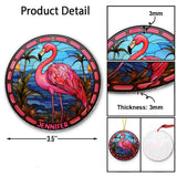 Love Flamingos - Personalized Flamingo Transparent Ornament