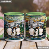 You & Me And The Dogs - Personalized Camping Accent Mug