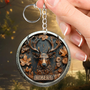 Stunning Deer - Personalized Hunting Keychain