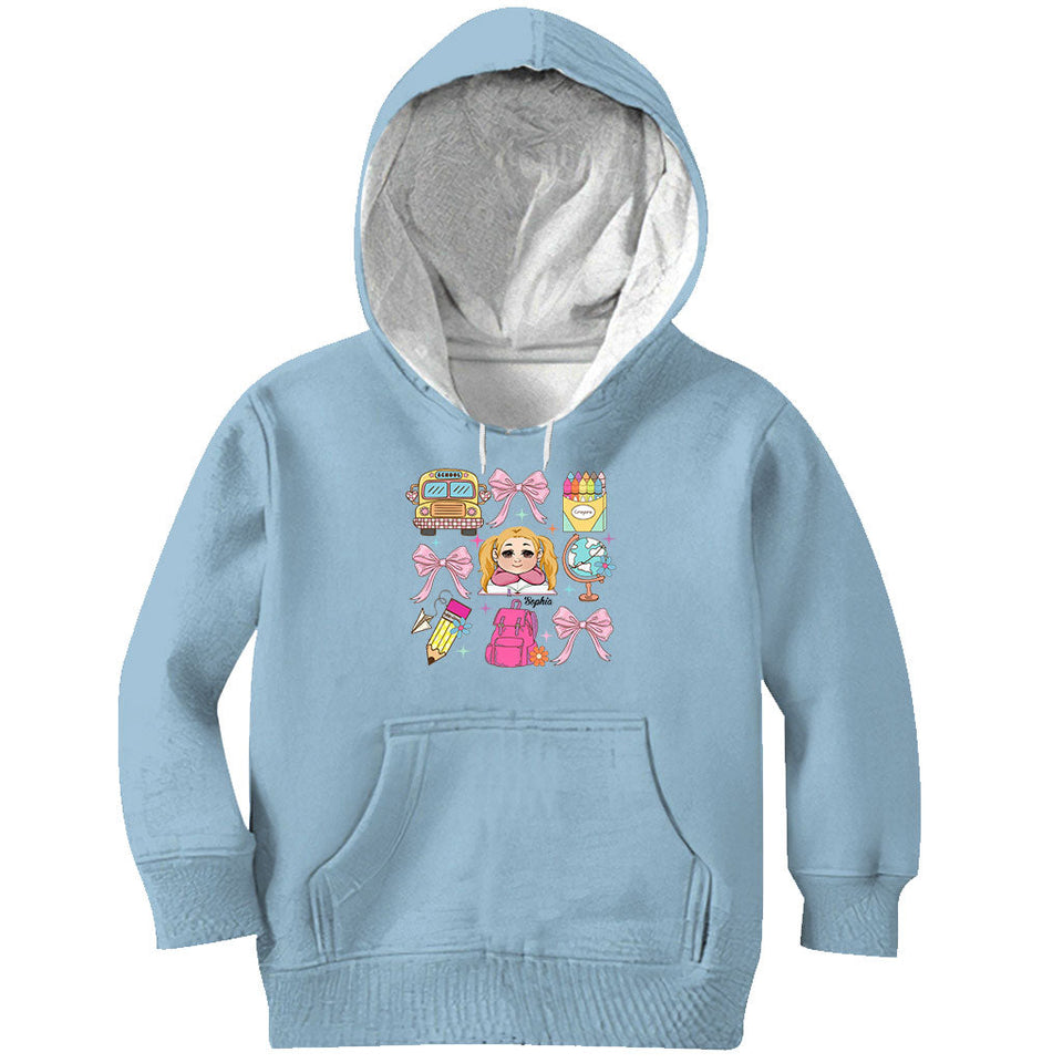 Back to School Coquette - Personalized Kid T-shirt And Hoodie