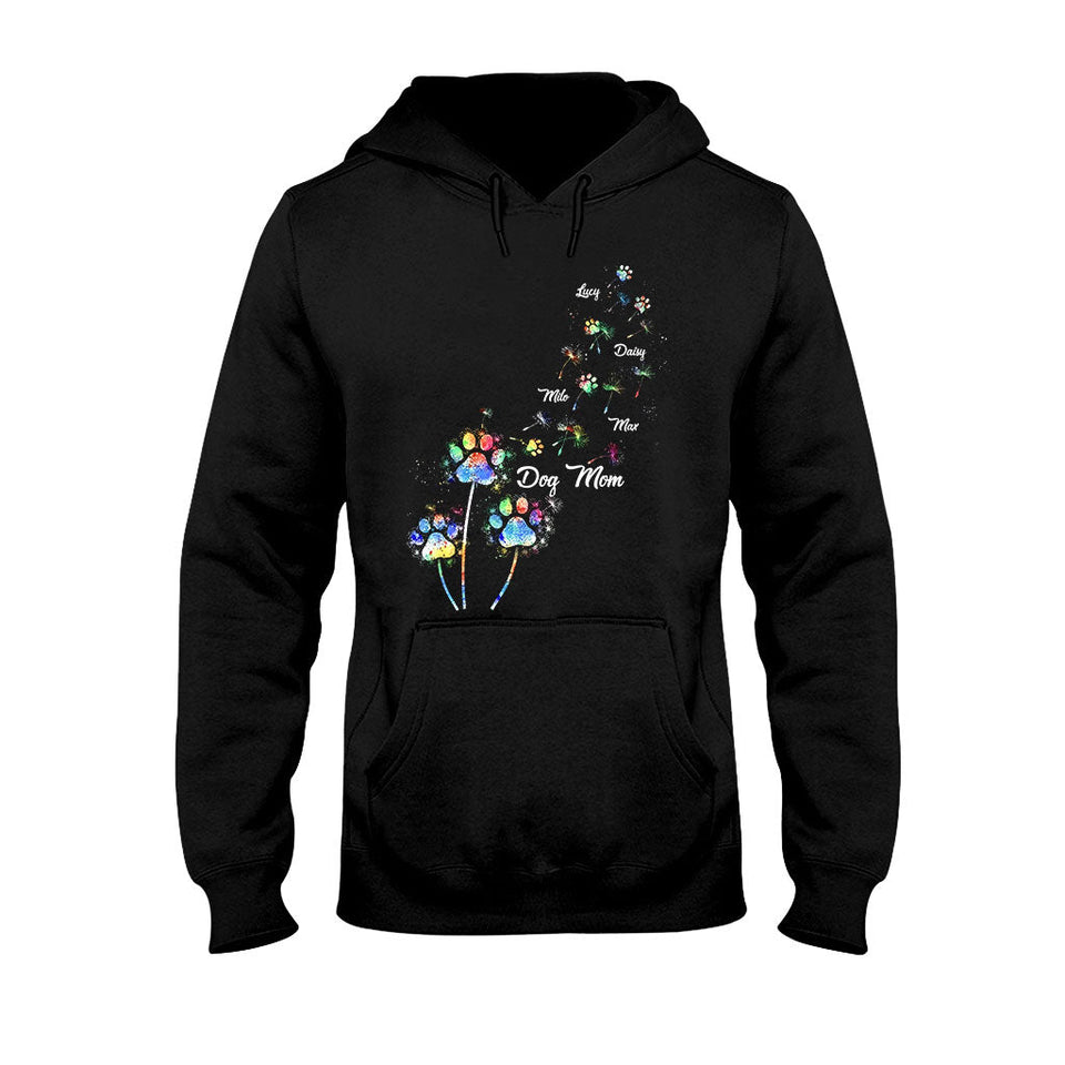 Dog Mom/ Cat Mom/ Pet Mom Colorful Dandelion - Personalized Dog T-shirt And Hoodie