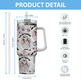 Boo Jee Valentine - Personalized Tumbler With Handle