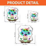 Sunflower Vase Custom Any Title And Name - Personalized Grandma Custom Shaped Acrylic Plaque