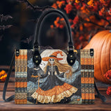 Beautiful Skull Witch - Personalized Witch Leather Handbag