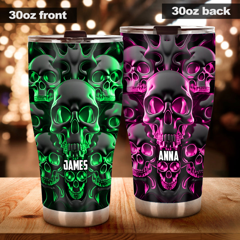 Melted Skull - Personalized Skull Tumbler