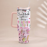 Teacher Stuff - Personalized Teacher Tumbler With Handle