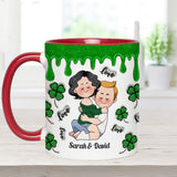 Congrats On Being My Husband - Personalized Husband And Wife Accent Mug