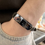 Father & Daughter Son Best Friend For Life - Personalized Father Engraved Bracelet