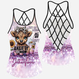 Bit Of Mess But Doing My Best - Personalized Cow Cross Tank Top