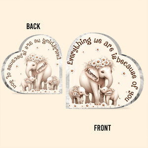 Cute Elephant - Personalized Grandma Custom Shaped Acrylic Plaque