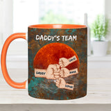 Daddy's Team - Personalized Father Accent Mug