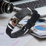 Father & Daughter Son Best Friend For Life - Personalized Father Engraved Bracelet
