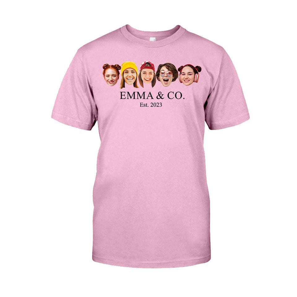 Besties & Co. Face Custom - Personalized Bestie T-shirt And Hoodie