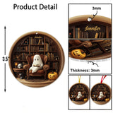 Spooky Ghost Reading Book - Personalized Book Ornament