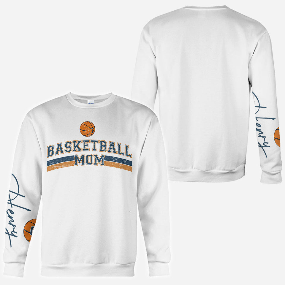 Basketball Mom With Any Kid Name & Number - Personalized Basketball All Over Shirt