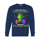 Daddysaurus Grandpasaurus 3D Dinosaurs - Personalized Father T-shirt And Hoodie