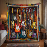 Beautiful Guitars - Personalized Guitar Blanket