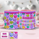 Touch This Heart Love You Grandma Nana Gigi Mom - Personalized Mother Accent Mug