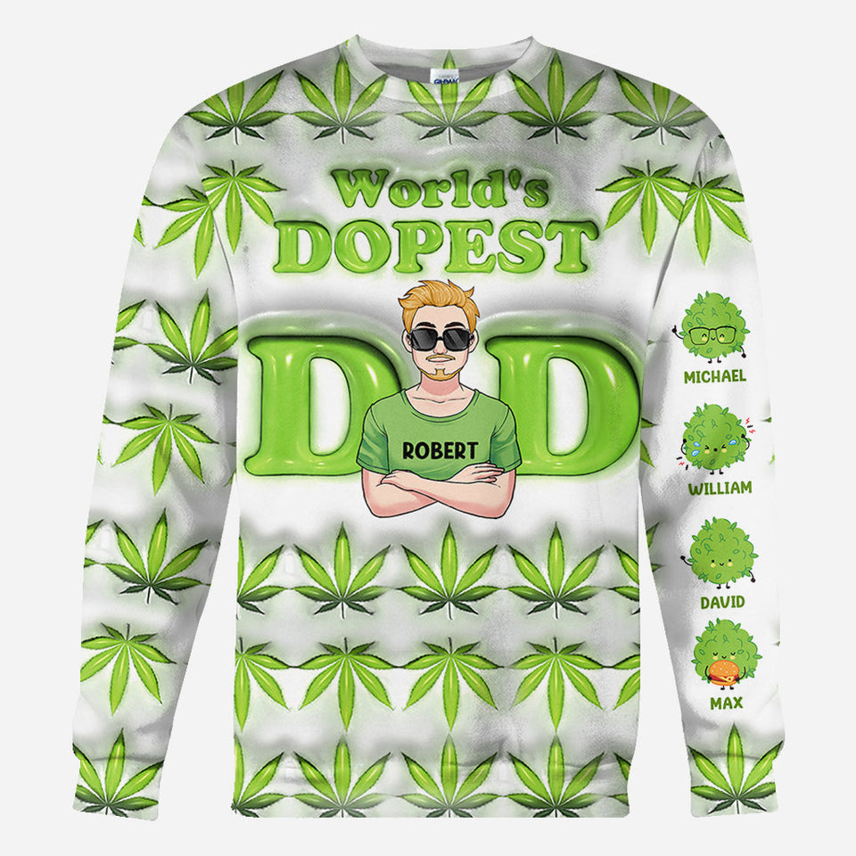 Dopest Dad Ever - Personalized Father All Over Shirt